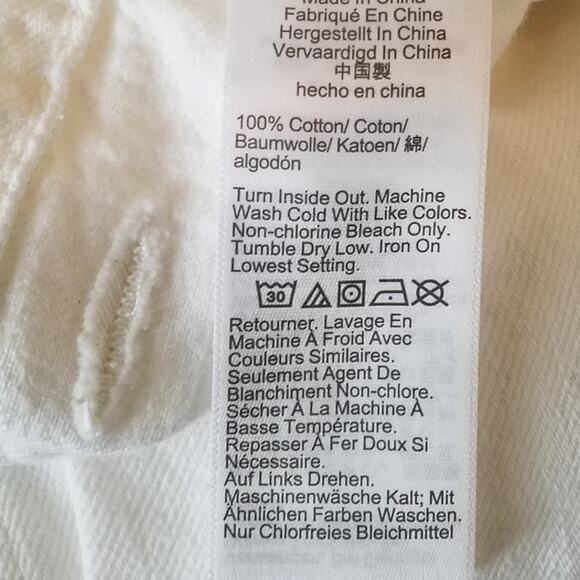 Madewell White Darted Barrel-Leg Jeans NWT Size 31 100% Cotton - Picture 9 of 10